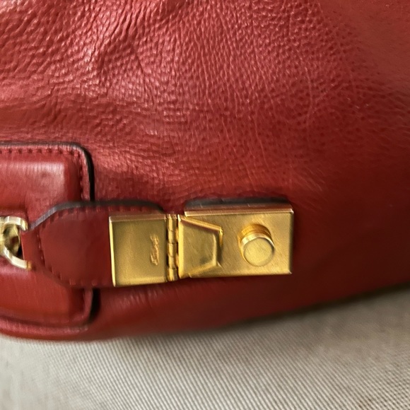 S O L D !   🌹 Authentic Chloe Red Leather - with authentication card. - Picture 7 of 14